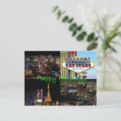 ラスベガス風光明媚なポストカードからハッピーホリデーズ シーズンポストカード (スタンド正面)