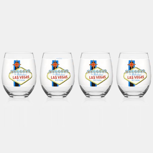 ラスベガス飲み物用品セット ステムなしワイングラス (正面)