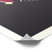 ラスベガス黒エレガントパーティーポスター ポスター (角)