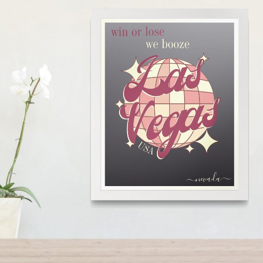 ラスベガス黒エレガントパーティーポスター ポスター