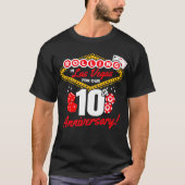 ラスベガス10周年記念カップル旅行 Tシャツ (正面)