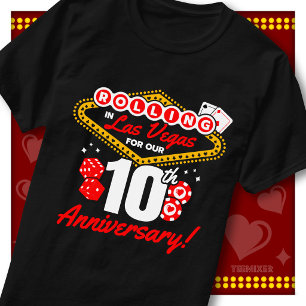 ラスベガス10周年記念カップル旅行 Tシャツ