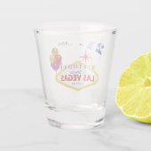 ラスベガス21歳の誕生日ショパーソナライズされたットグラス。 ショットグラス (裏面)