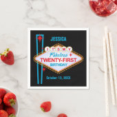 ラスベガス21歳の誕生日 スタンダードカクテルナプキン (インサイチュ)