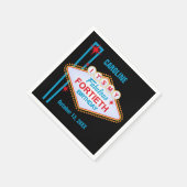 ラスベガス40歳の誕生日 スタンダードカクテルナプキン (角)