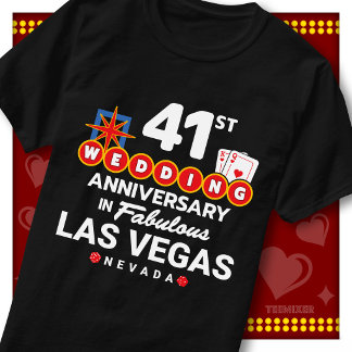 ラスベガス41周年記念の結婚カップル Tシャツ