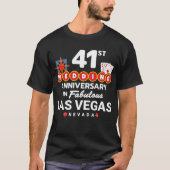 ラスベガス41周年記念の結婚カップル Tシャツ (正面)