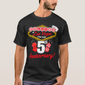 ラスベガス5周年記念カップル旅行 Tシャツ (正面)