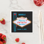 ラスベガス50誕生日 スタンダードカクテルナプキン (インサイチュ)