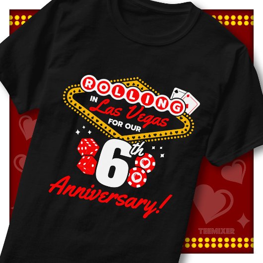 ラスベガス6周年記念カップル旅行 Tシャツ