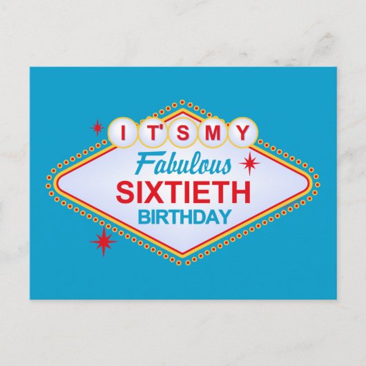 ラスベガス60歳の誕生日 ポストカード (正面)