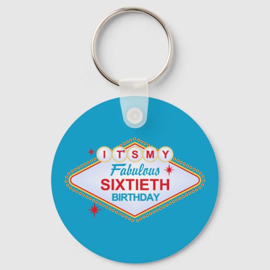 ラスベガス60誕生日 キーホルダー (正面)