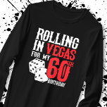 ラスベガス60th Birthday Party - 転がs in Vegas Tシャツ<br><div class="desc">60歳の誕生日にベガスに行くの？この「60転がth誕生日のためのベガス」デザインは、ラスベガスへの旅行のためのおもしろい60th誕生日の贈り物であり、ラスベガスの誕生日パーティーで60歳を覚えてお土産！サプライズ素晴らしバケーションギフト！</div>