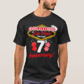 ラスベガス7周年記念カップル旅行 Tシャツ (正面)