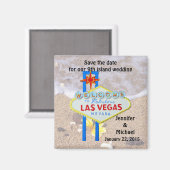 ラスベガス9thアイランド日付を保存 マグネット (正面/裏面)