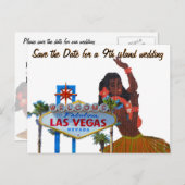 ラスベガス9thアイランド結婚式招待状 案内ポストカード (正面/裏面)