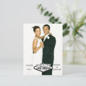 ラスベガス ウェディング カスタム フォト サンクス 案内ポストカード (スタンド正面)