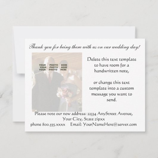 ラスベガス ウェディング サンクス フォトカード 案内状 (裏面)