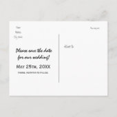 ラスベガス ウェディング ダマスク柄 Save the Date ポストカード (裏面)