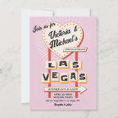 ラスベガス ウェディング ハートサイン 招待状 (正面)