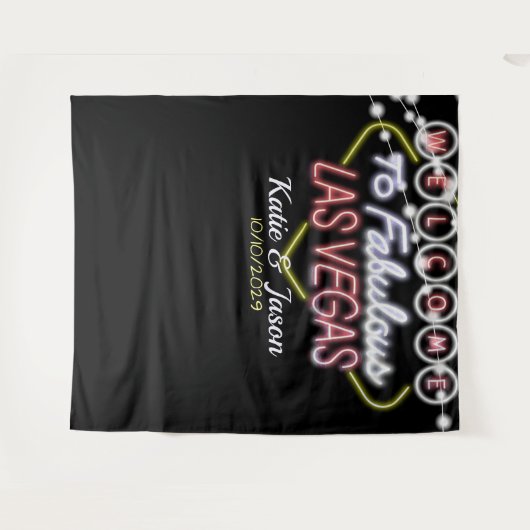 ラスベガス ウェディング フォトブース 受付 背景 タペストリー (正面(横))