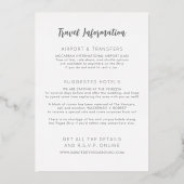 ラスベガス ウェディング ブラック シルバー 背面情報付箔 箔招待状 (裏面)