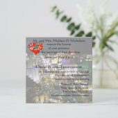 ラスベガス ウェディング＆レセプション 赤いハート 招待状 (スタンド正面)