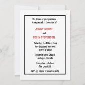 ラスベガス ウェディング ヴィンテージ ロマンチック インビテーション (裏面)