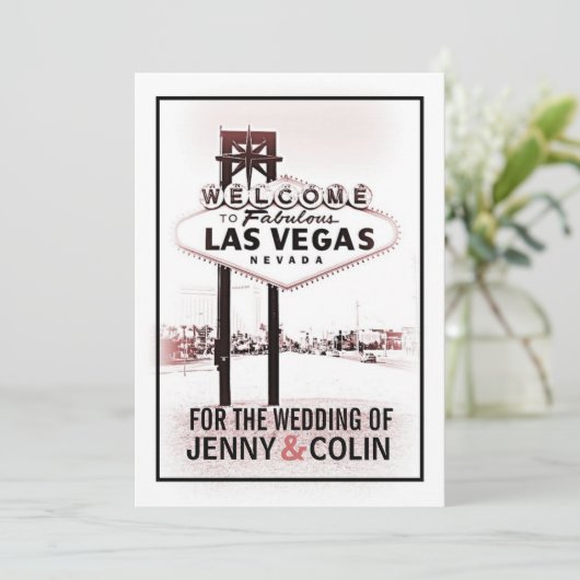 ラスベガス ウェディング ヴィンテージ ロマンティック インビテーション (スタンド正面)