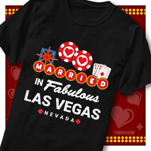 ラスベガス ウェディング 発表 夫婦 Tシャツ