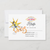 ラスベガス ウェディング RSVP カード 奇抜なデザイン (正面)