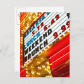 ラスベガス,カジノでのネオンのプロモーションの看板 ポストカード (正面/裏面)