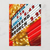 ラスベガス，カジノでのネオンのプロモーションの看板 ポストカード (正面)