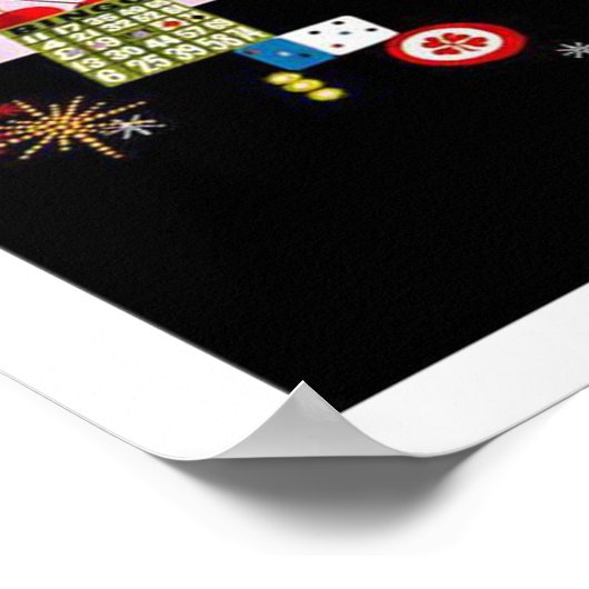 ラスベガス,カジノガール,ヴィンテージ旅行ポスター ポスター (角)