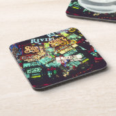 ラスベガス、カジノシンボルや象徴、ダブルエクスポージャー コースター (左側)