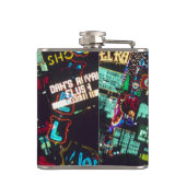 ラスベガス、カジノシンボルや象徴、ダブルエクスポージャー フラスク (裏面)