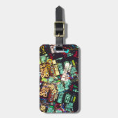 ラスベガス、カジノシンボルや象徴、ダブルエクスポージャー ラゲッジタグ (正面縦)