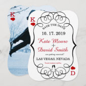 ラスベガス カジノ モダン シック フォト セーブ ザ デート セーブザデート (正面/裏面)