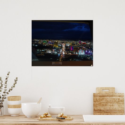 ラスベガス – ガラスに頼らない#1ポスタープリント ポスター (キッチン)