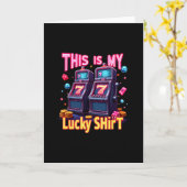 ラスベガス ギャンブル愛好家 ラッキー スロットマシン カジノ カード (黄色い花)