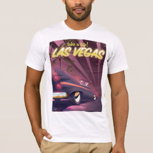 ラスベガス クラシックカーの旅行ポスター Tシャツ