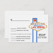 ラスベガス·サ結婚インの応答カード（メニュー付き） 出欠カード (正面/裏面)