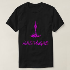 ラスベガス・ストラトスフィア・ネオンピンク・スケッチTシャツ Tシャツ