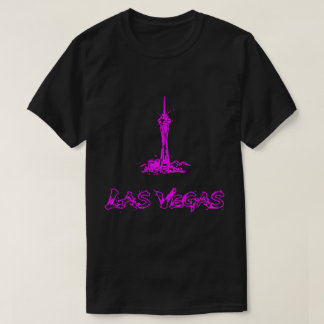 ラスベガス・ストラトスフィア・ネオンピンク・スケッチTシャツ Tシャツ