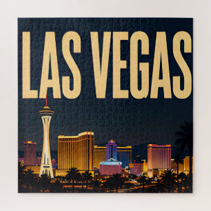 ラスベガス・ストリップとネオンの輝き ジグソーパズル