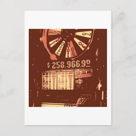 ラスベガス スロット ポップアート ポストカード (正面)