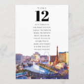 ラスベガス テーブル番号 席順チャート 招待状 (裏面)