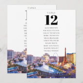 ラスベガス テーブル番号 席順チャート 招待状 (正面/裏面)