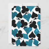 ラスベガス デスティニー マルイブルー グリッター ウェディング 招待状 (裏面)