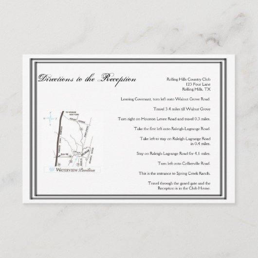 ラスベガス·デスティネーション·ウエディング·ディレクションズ エンクロージャーカード (正面)